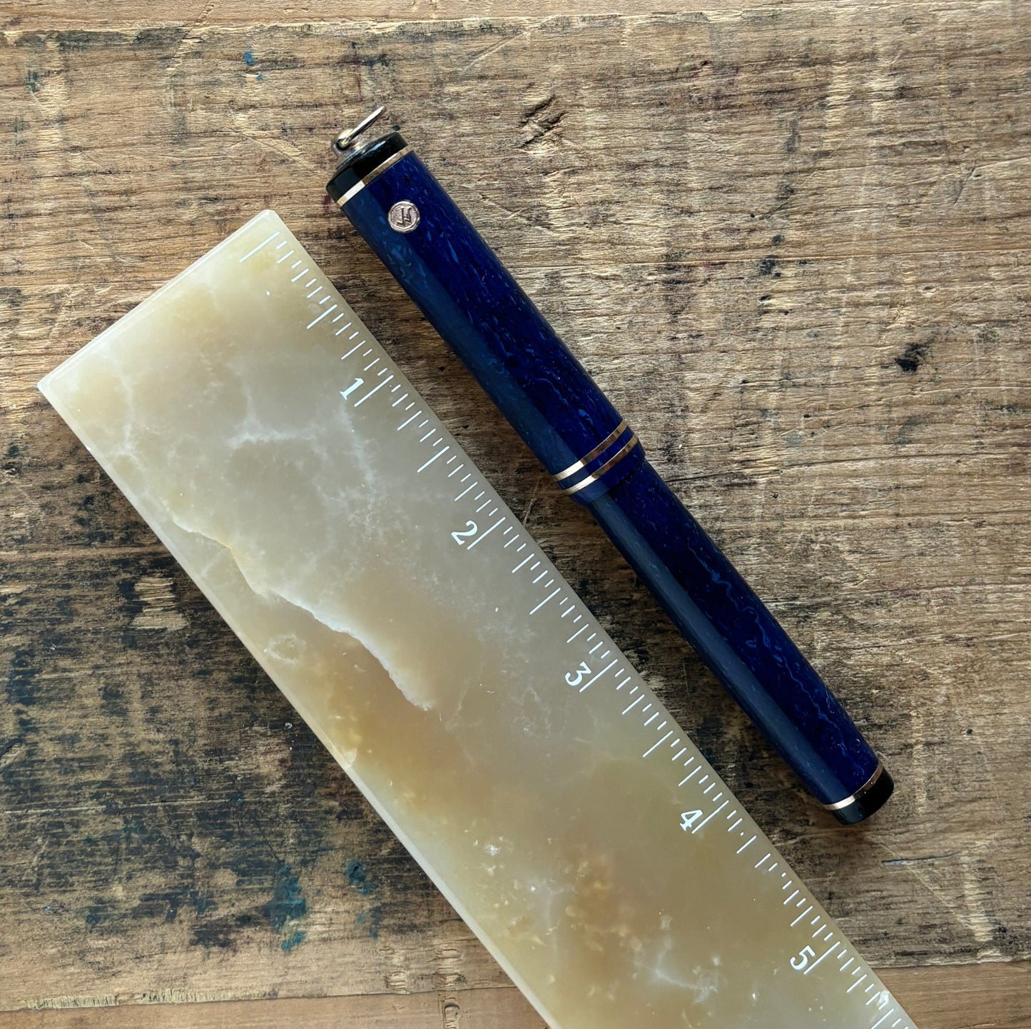 Wahl Fountain Pen, Lapis Blue, Ring top, Lever Filler, 14k Firm Nib