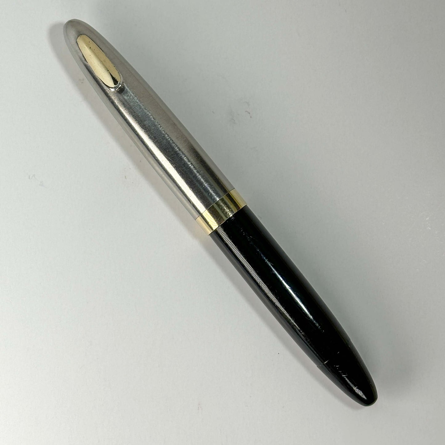 Sheaffer Tuckaway, Restored Vac-filler, Two-tone Nib, Black body with Two-tone Cap, Short Clip Ozark Pen Shop