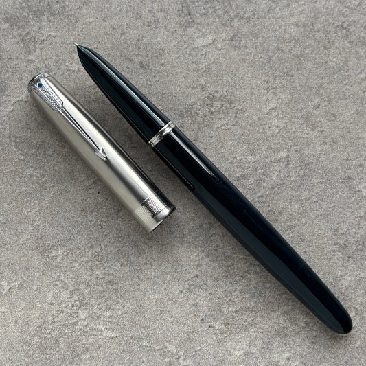 Parker 51 Vacumatic, Cedar Blue, Fine 14K gold nib