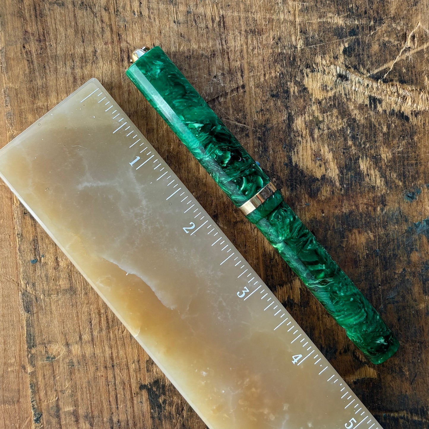 Sheaffer Flat Top JR. Ring top, Jade Green