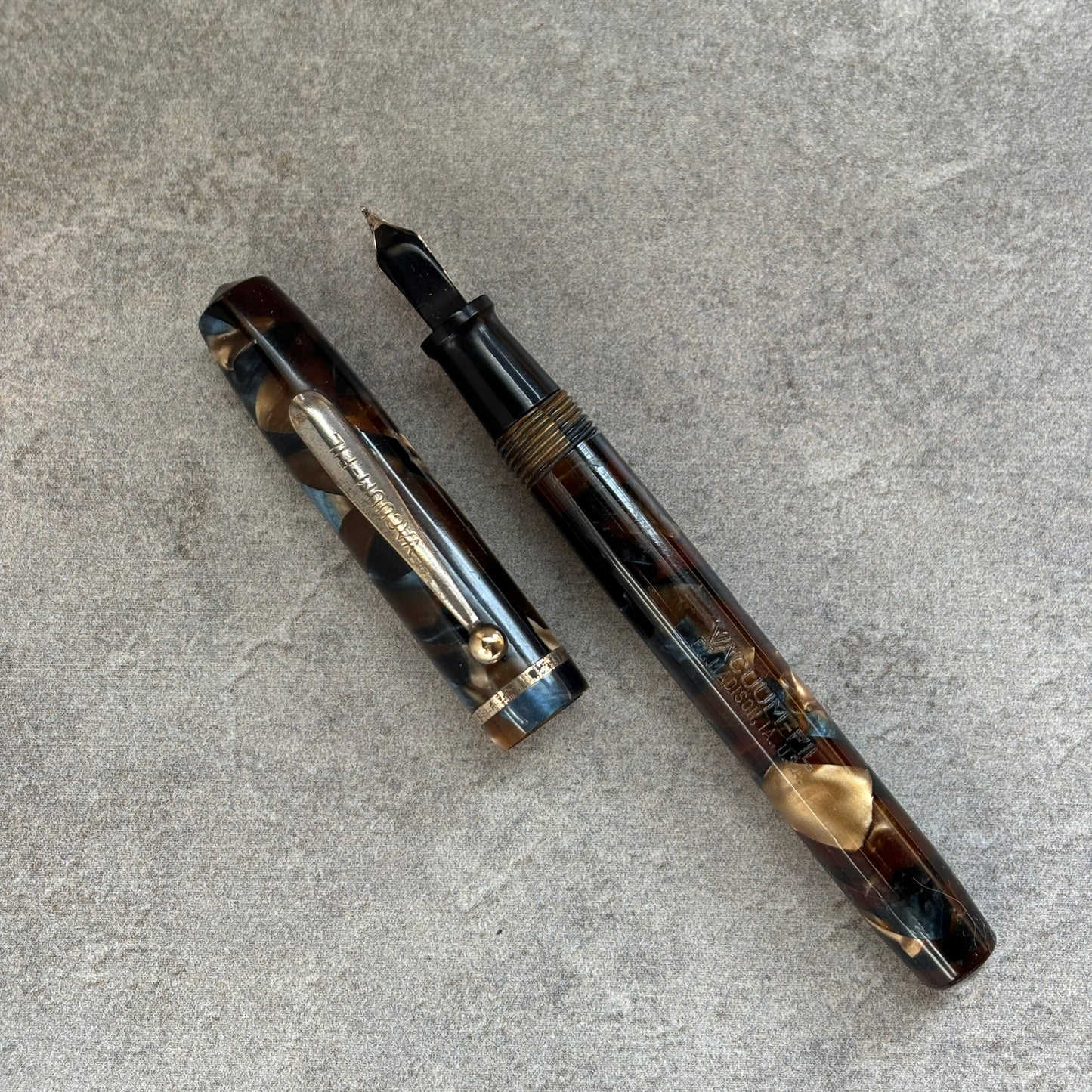 Sheaffer Sub Brand "Vacuum"; Blue and Golden Brown