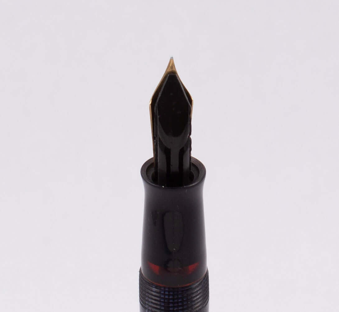 Wahl-Eversharp Skyline Fountain Pen, Modern Stripe Blue Cap and Barrel, Gold Filled Trim, Fine 14K Nib Ozark Pen Shop