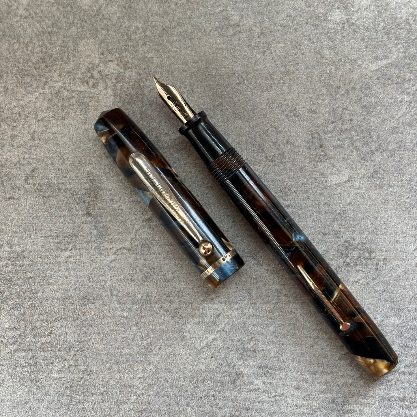 Sheaffer Sub Brand "Vacuum"; Blue and Golden Brown