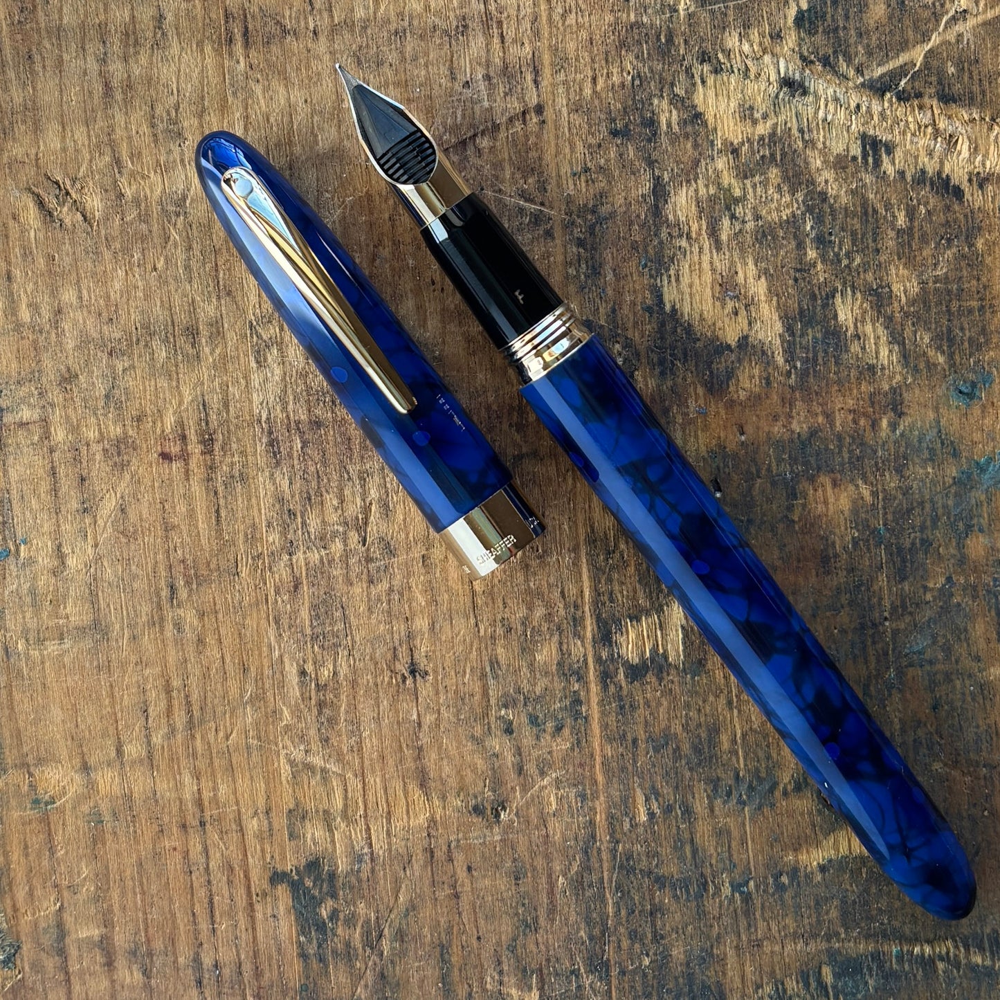 Sheaffer Crest Reissue, Ultramarine Blue, Fine 18K Nib