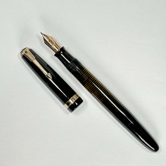 Parker Vacuumatic Debutante, Fine 14K Parker Nib, Black Fountain Pen Ozark Pen Shop