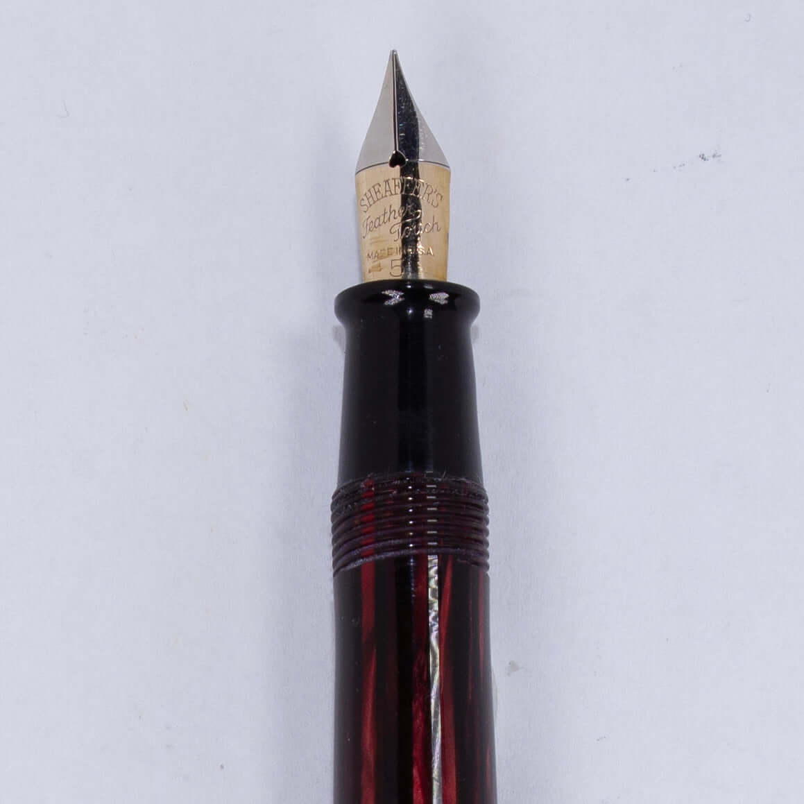 Sheaffer Balance Fountain Pen, Military Cap, Two-tone Feather Touch Fine 14K nib, Vacuum-Fil, Non-white Dot Ozark Pen Shop