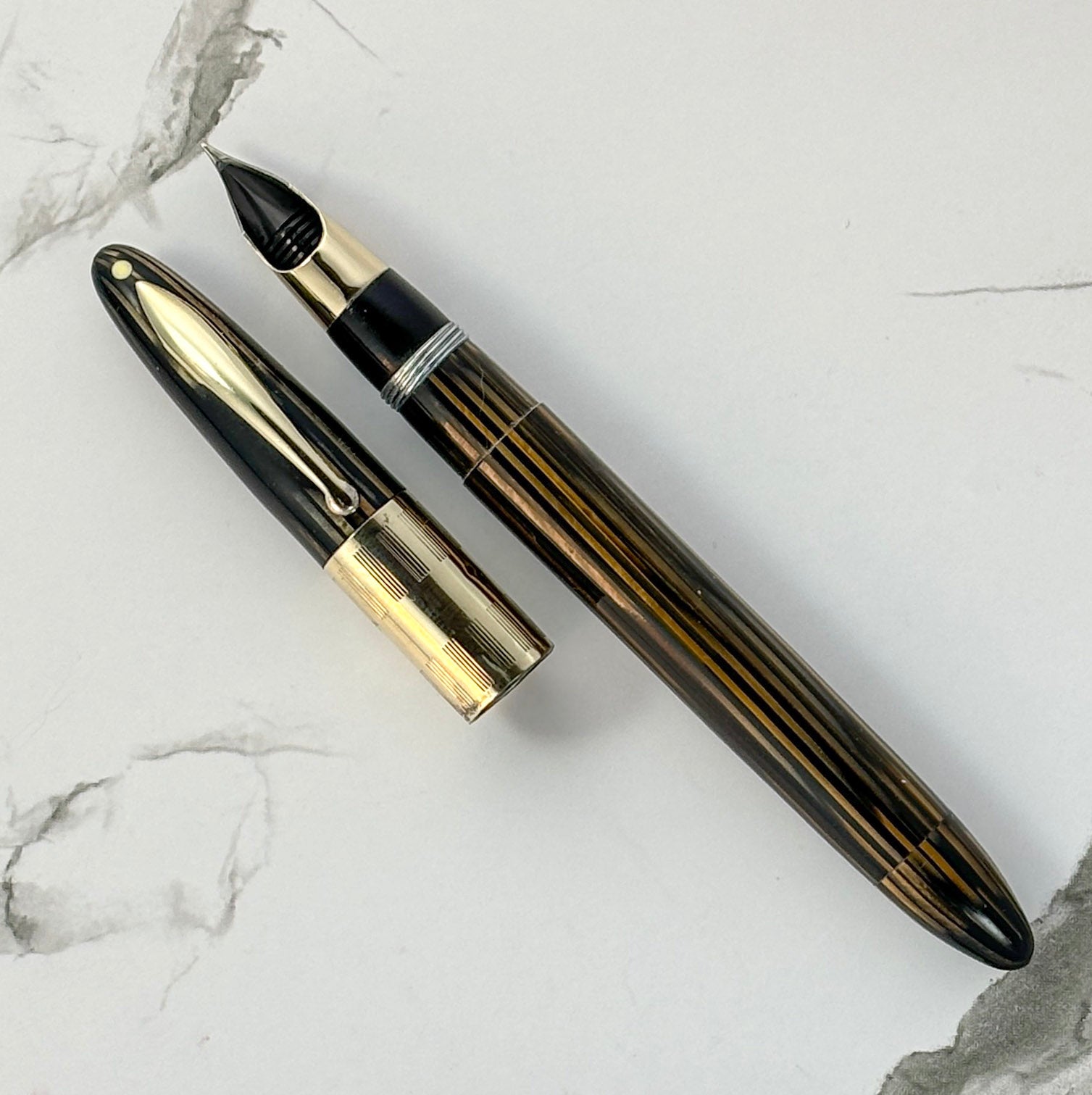 1940s Sheaffer Triumph with an Extra Wide Cap Band  Ozark Pen Shop