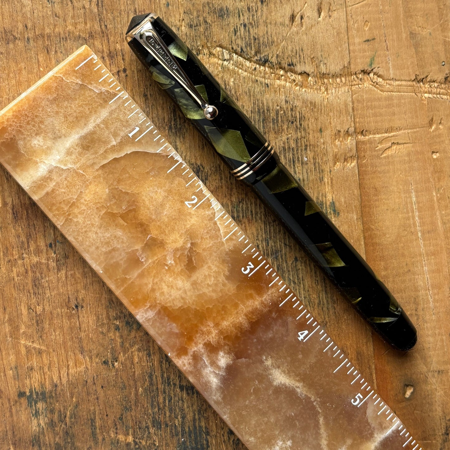 Parker Challenger Fountain Pen, Green Marbled