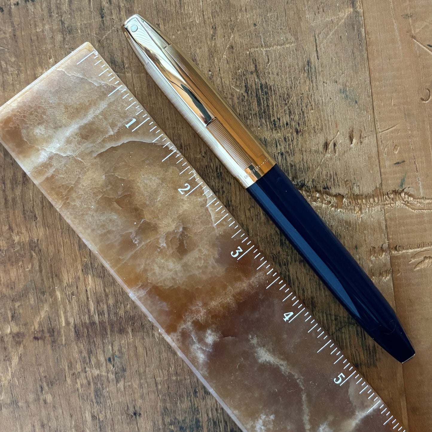 Sheaffer PFM V, Fully Restored Blue with Gold Filled Cap