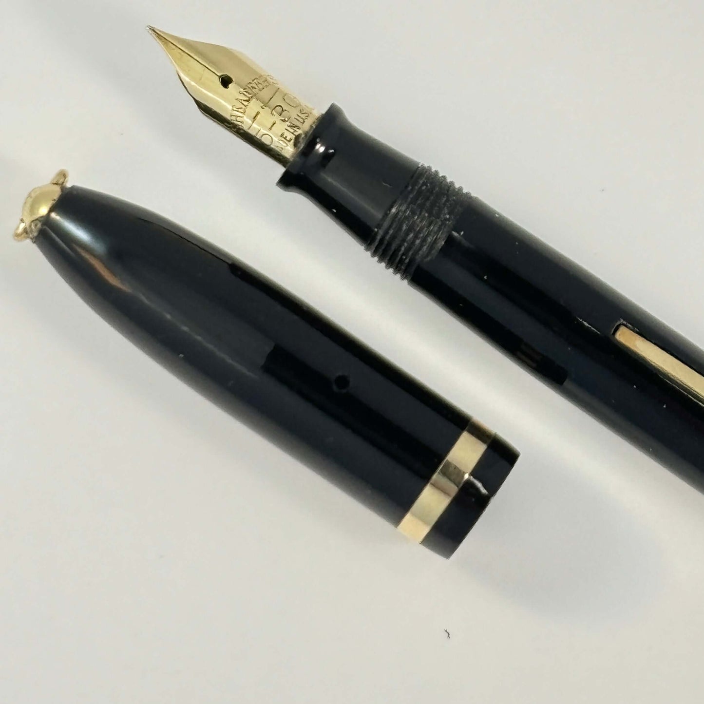 Sheaffer Petit Balance Ring Top Fountian Pen, Restored Lever-filler, 14K Medium Nib. Ozark Pen Shop
