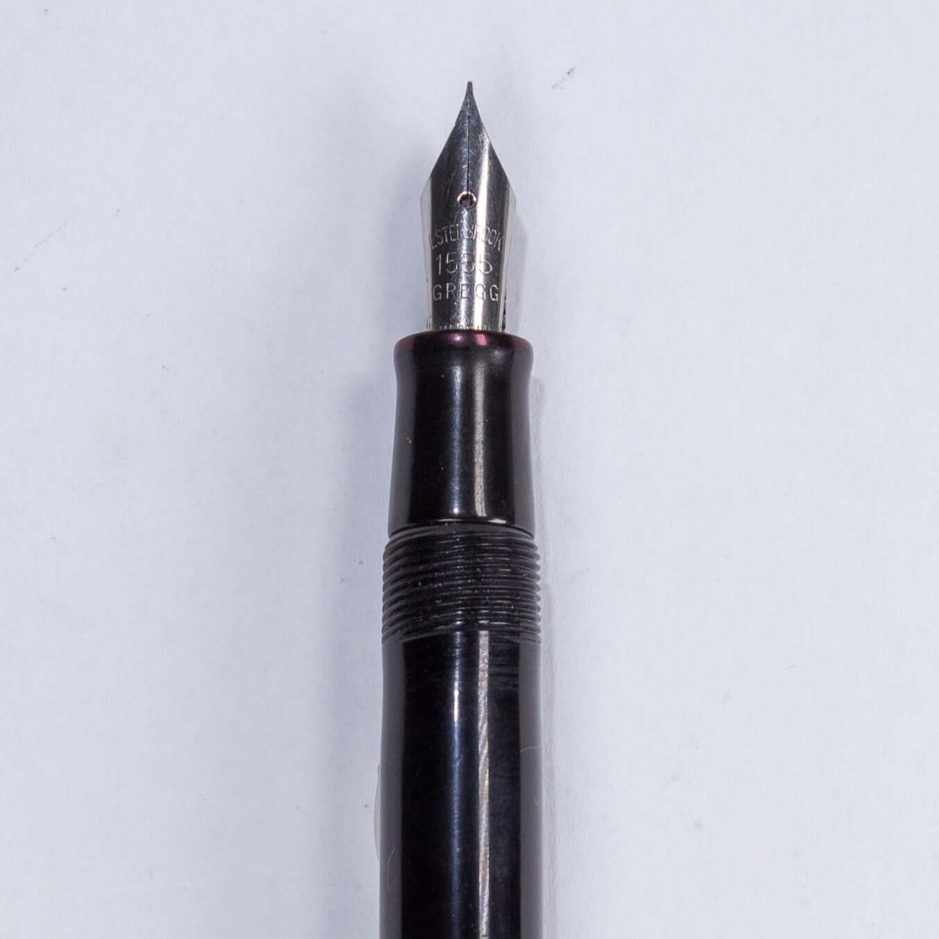 Esterbrook Model SJ Fountain Pen, Black, Restored Lever Filler, #1555 Firm Fine Gregg nib, Double Jewel Ozark Pen Shop