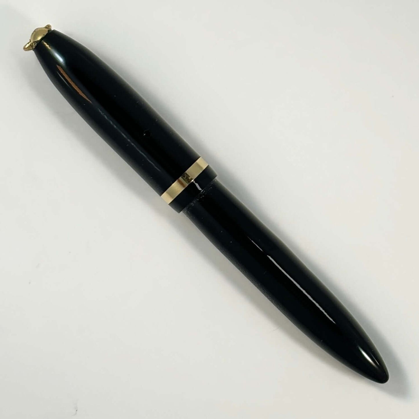 Sheaffer Petit Balance Ring Top Fountian Pen, Restored Lever-filler, 14K Medium Nib. Ozark Pen Shop