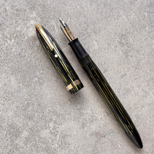 Sheaffer Balance 875, Marine Green with Gold-filled Trim, Military Clip