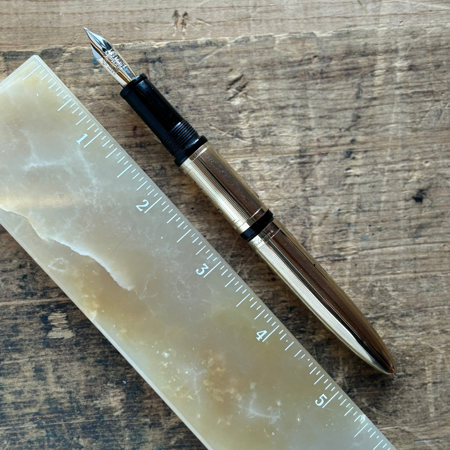 Sheaffer Tuckaway First Edition, Gold Filled, 14K Two-tone Lifetime nib