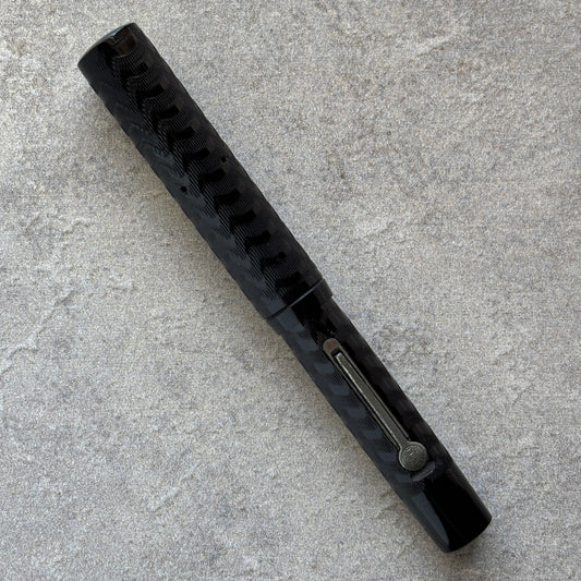 Waterman 14 V PSF Lever-Filler, Black Chased Hard Rubber Fountain Pen