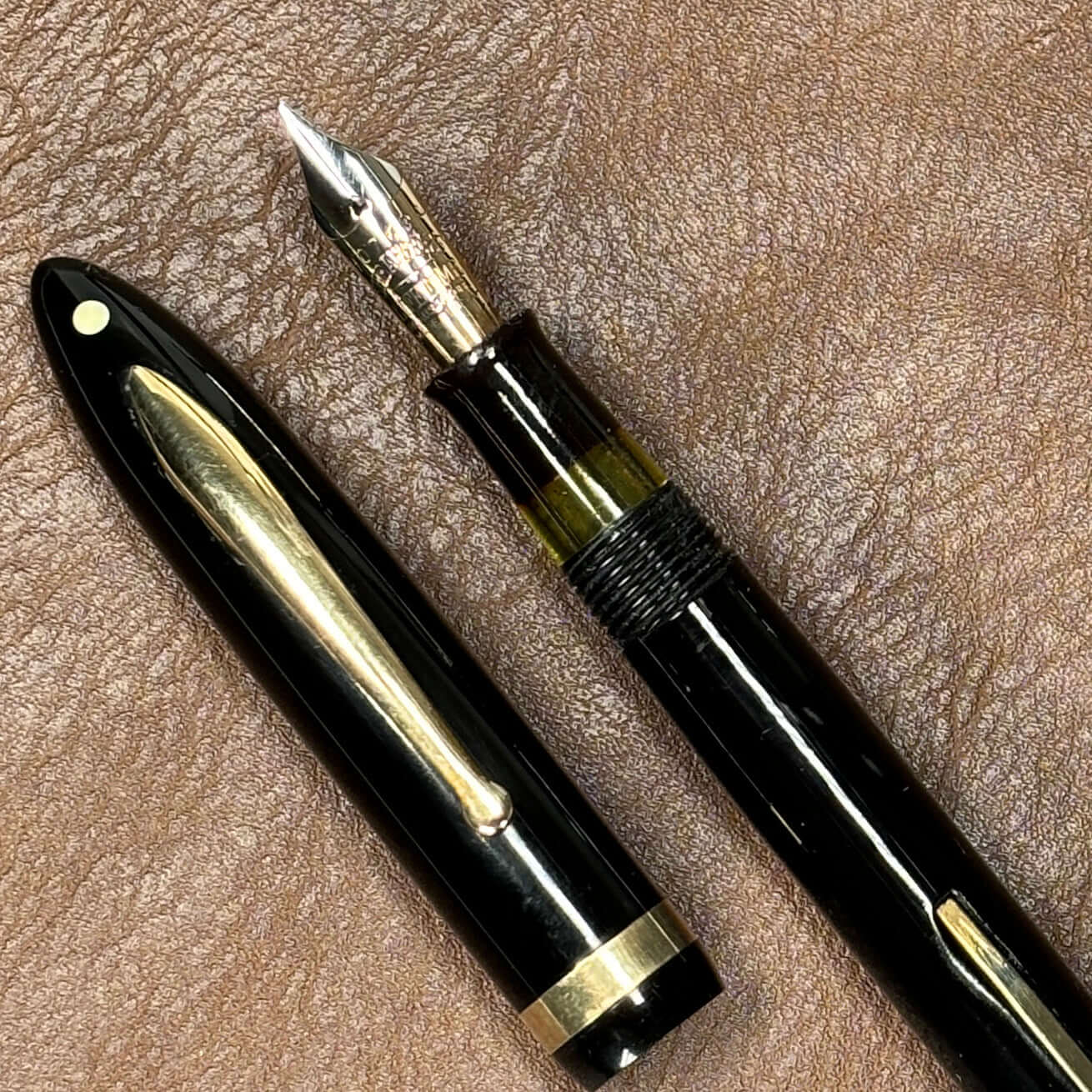Sheaffer Balance, Full-length slender girth. 14K Lifetime Nib, Black, Lever-Filler Ozark Pen Shop