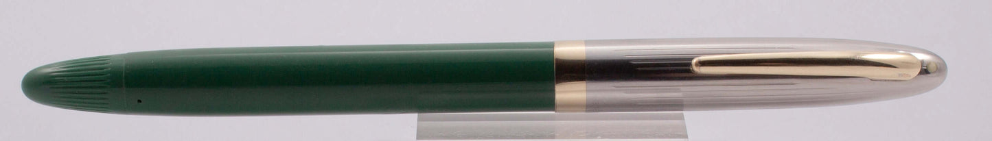 Sheaffer Snorkel Fountain Pen, Clipper, Fine PdAg Triumph Nib, White Dot Ozark Pen Shop