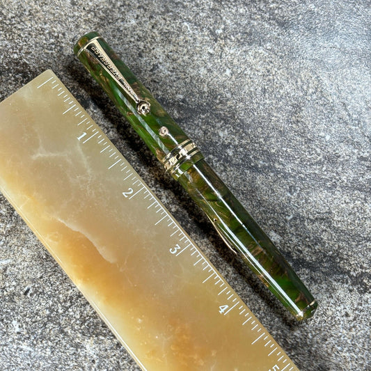 Wahl-Eversharp Equi-Poised Bronze Green, Gold Seal, High Set Soldier Clip Ozark Pen Shop