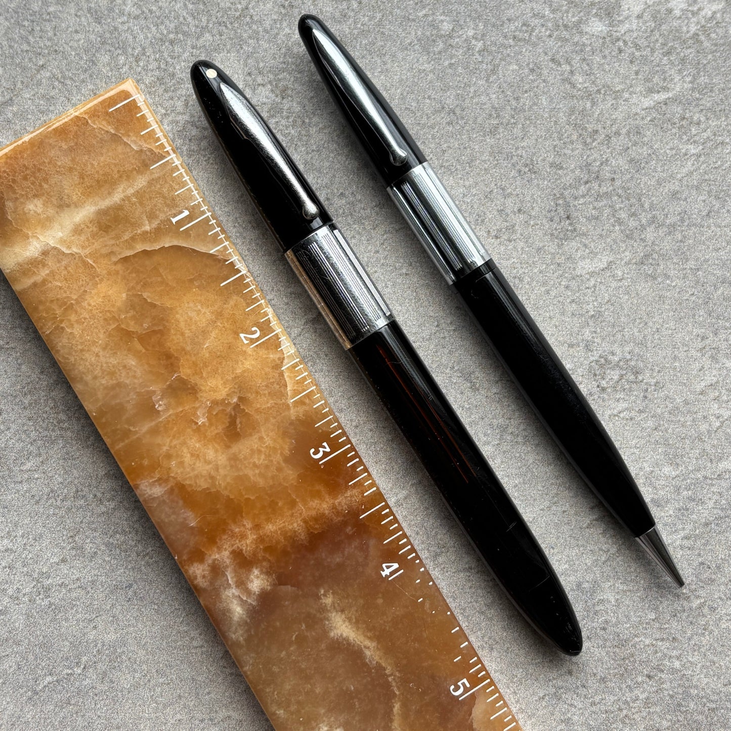 Sheaffer Triumph Pen/Pencil Set, "Reverse Trim" Extra Wide Cap Band