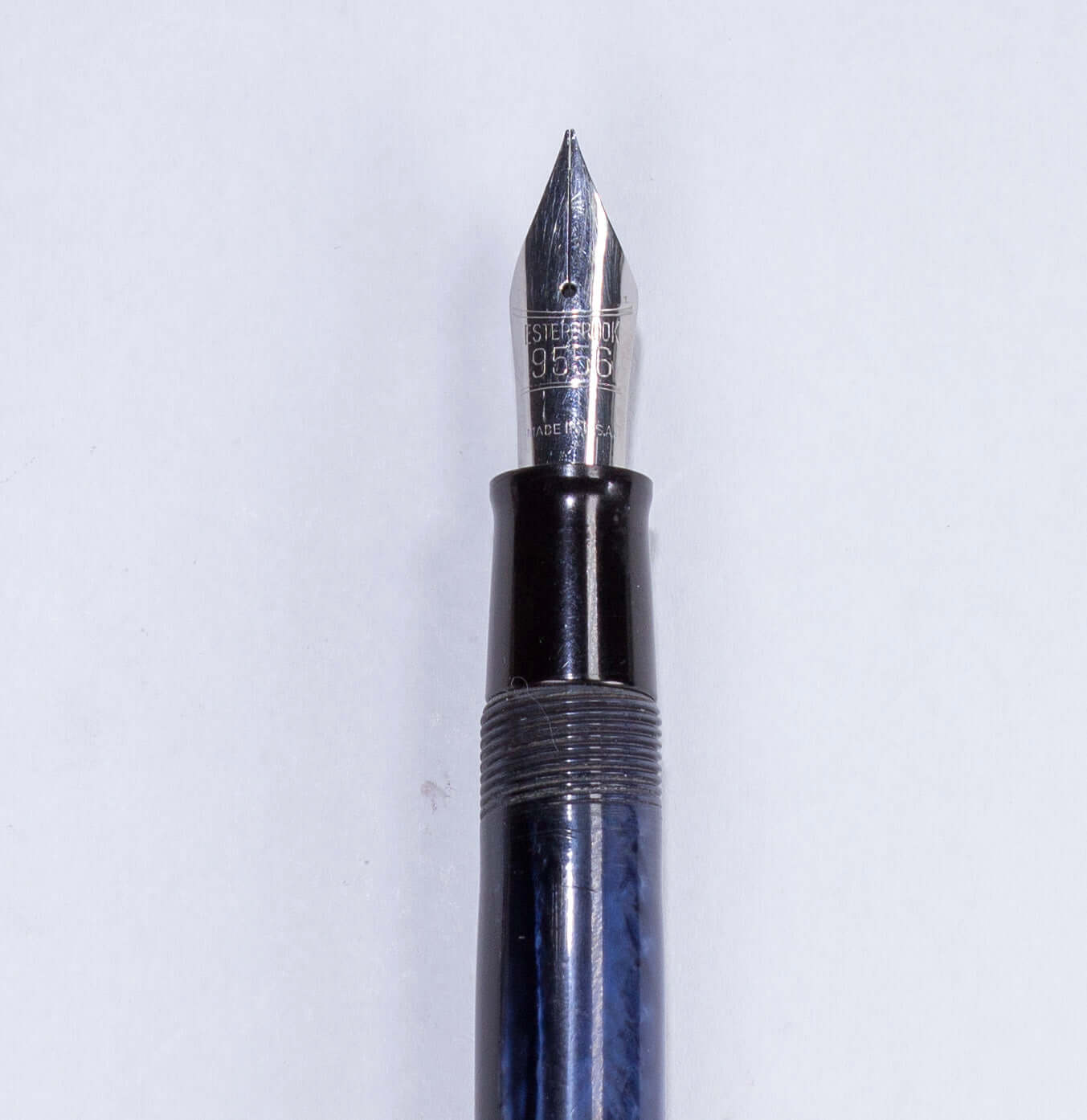 Esterbrook Model SJ Fountain Pen in Cobalt Blue, Restored Lever Filler, #9556 Fine nib, Double Jewel Ozark Pen Shop