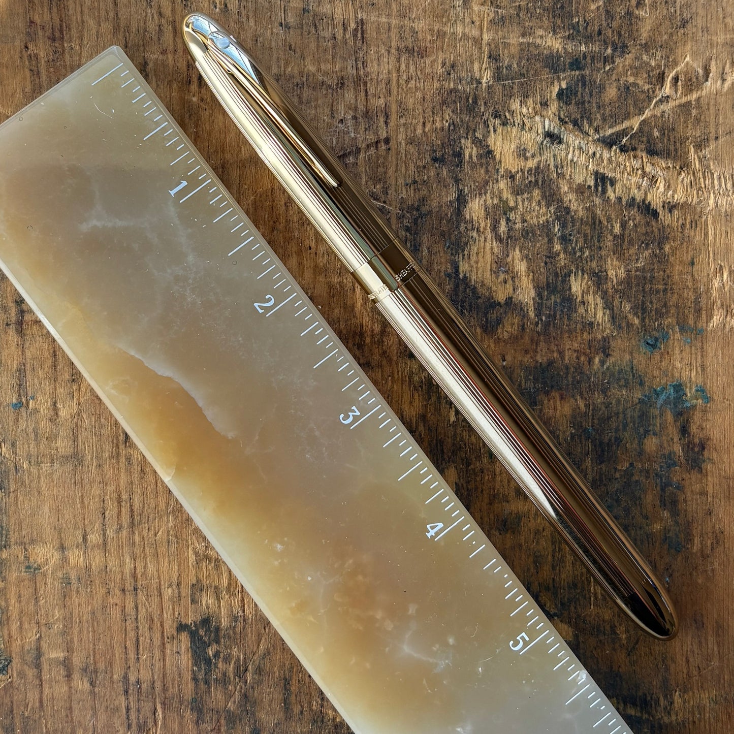 Sheaffer Crest Reissue, 23K Gold Plated, Medium 18K Nib