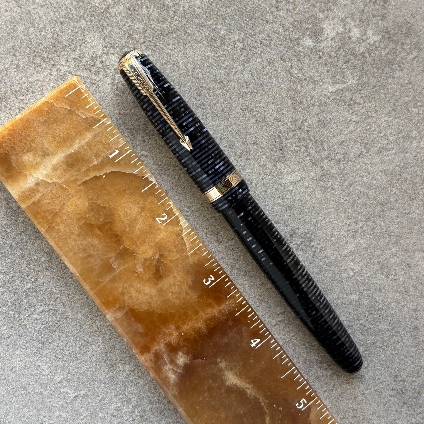 Parker Vacuumatic Debutante, Fine 14K Parker Nib, Azure Blue Pearl Fountain Pen