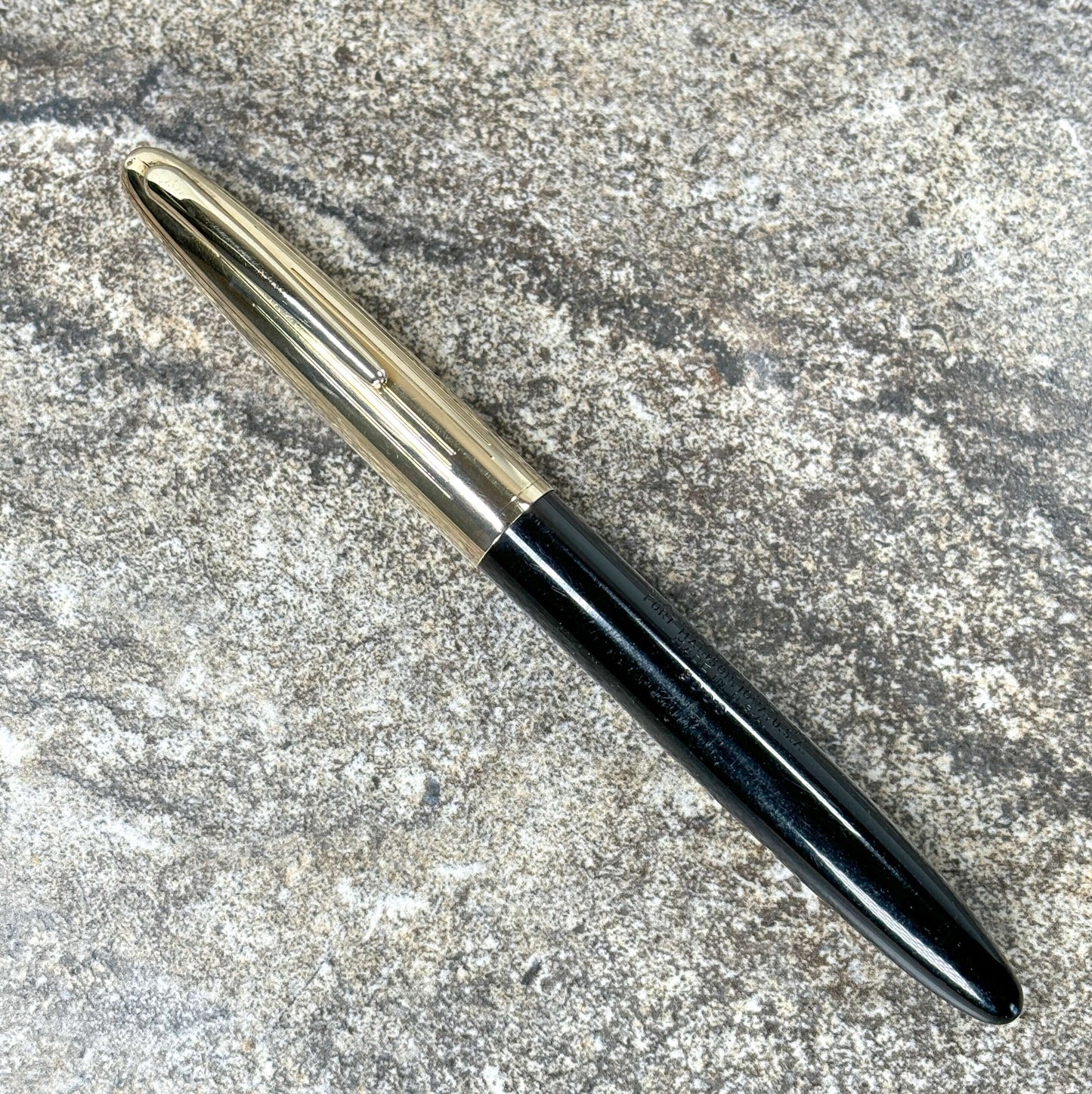 Sheaffer Crest Lever Filler, Black with Gold Filled Cap, Fine 14K Triumph Nib Ozark Pen Shop