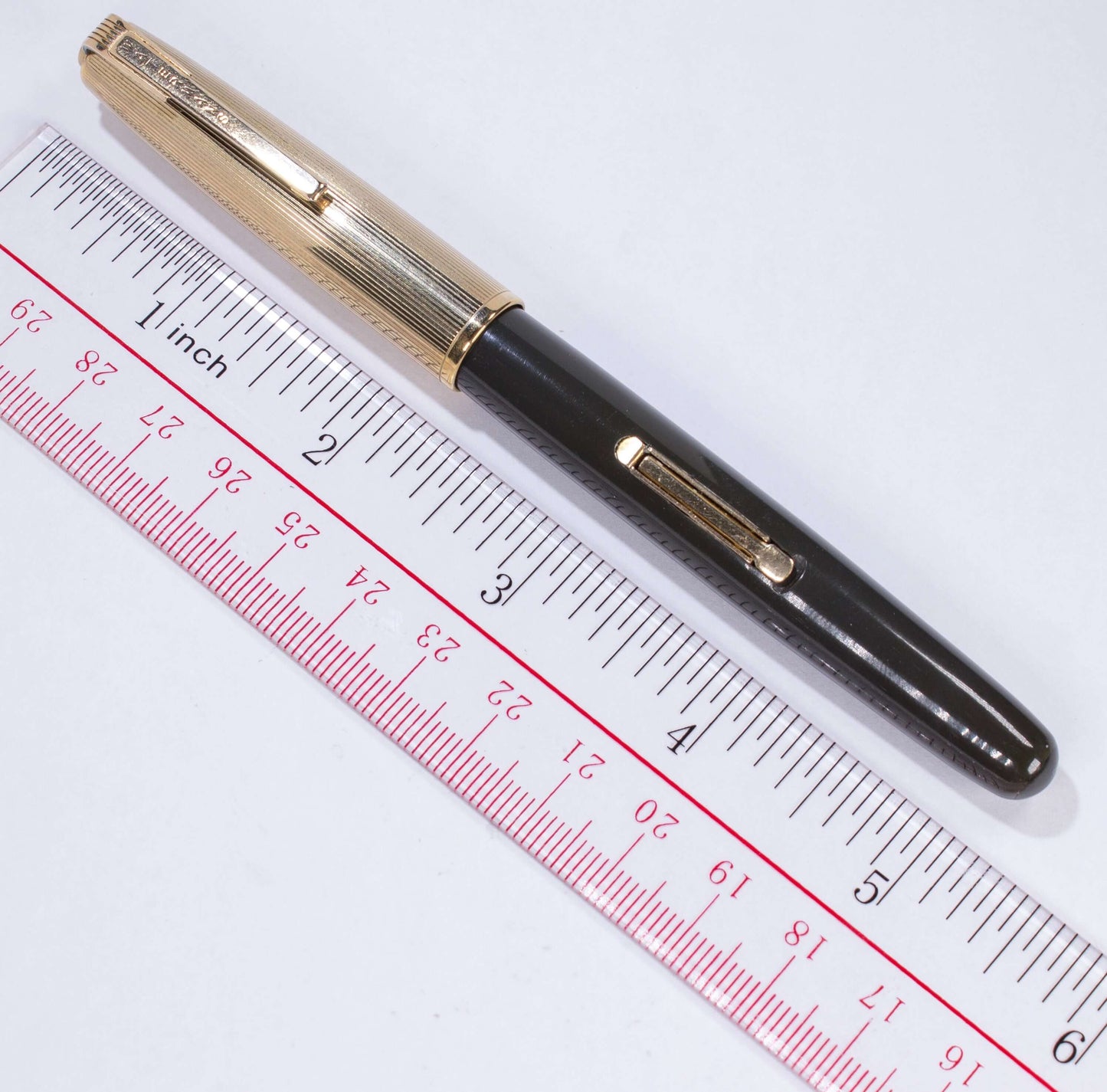Waterman Corinth Vintage Fountain Pen, 14K Waterman Emblem, ridged, fine nib Ozark Pen Shop