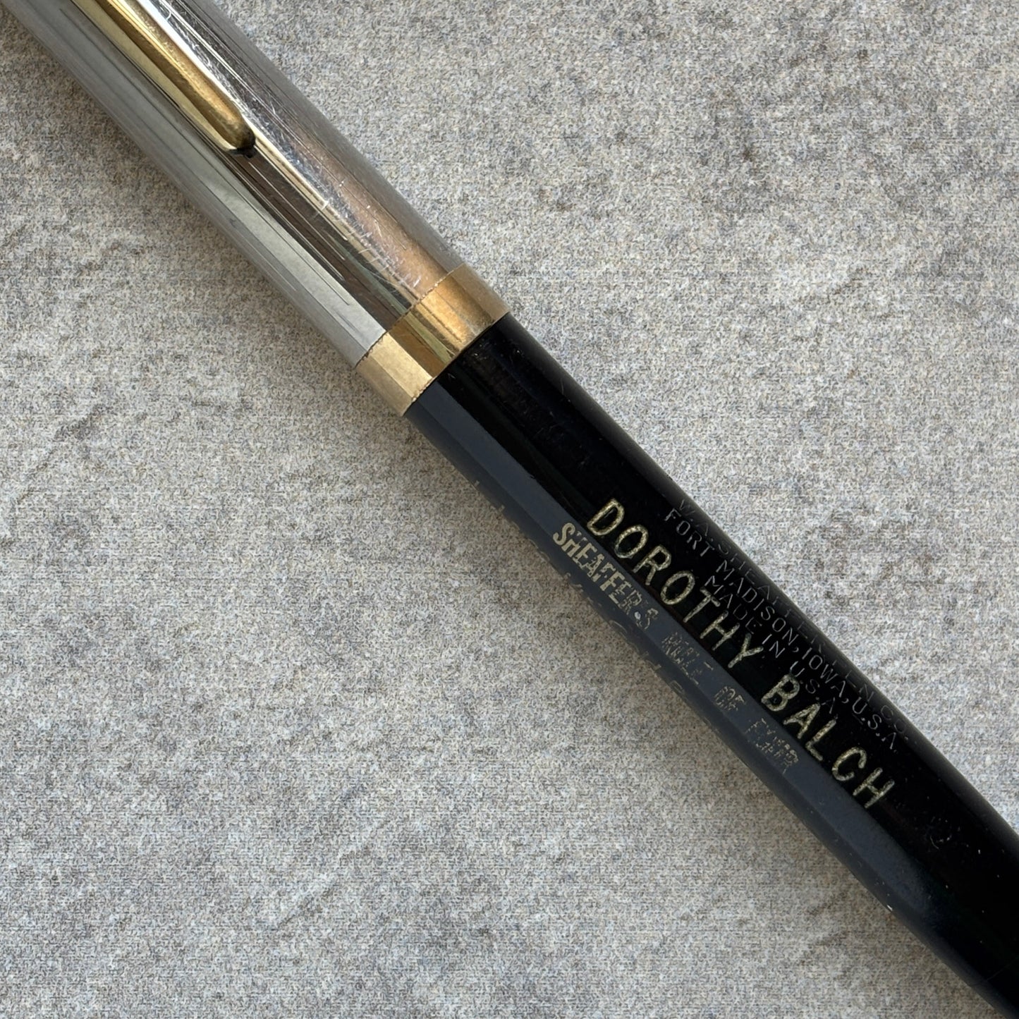 Sheaffer Sentinel Touch Down Fountain Pen, Black with Two-tone Cap