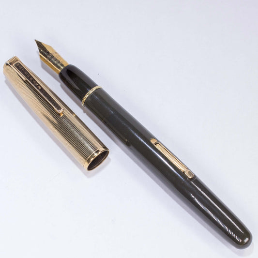 Waterman Corinth Vintage Fountain Pen, 14K Waterman Emblem, ridged, fine nib Ozark Pen Shop