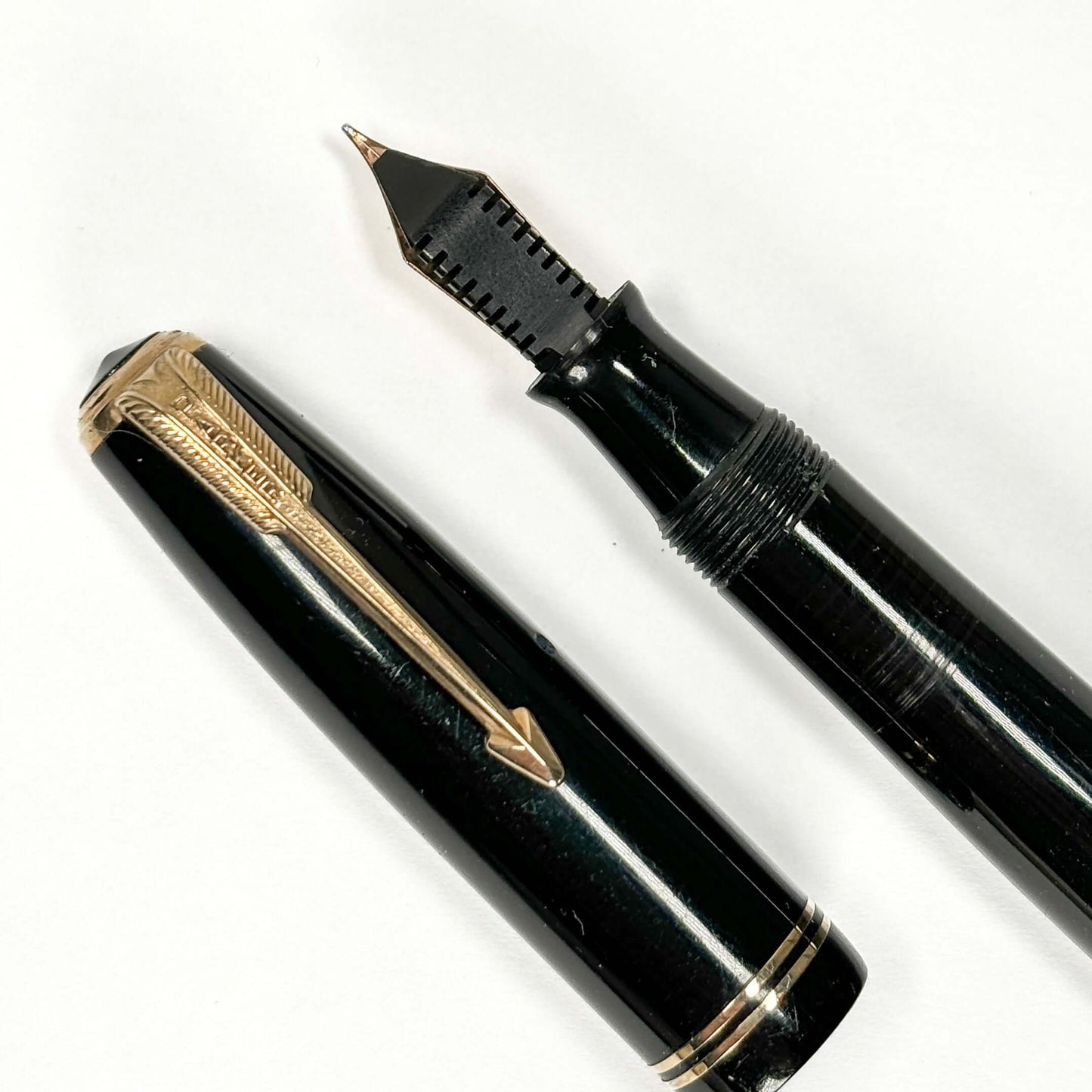 Black Parker Vacumatic Pen. Restored Vac-filler  Ozark Pen Shop