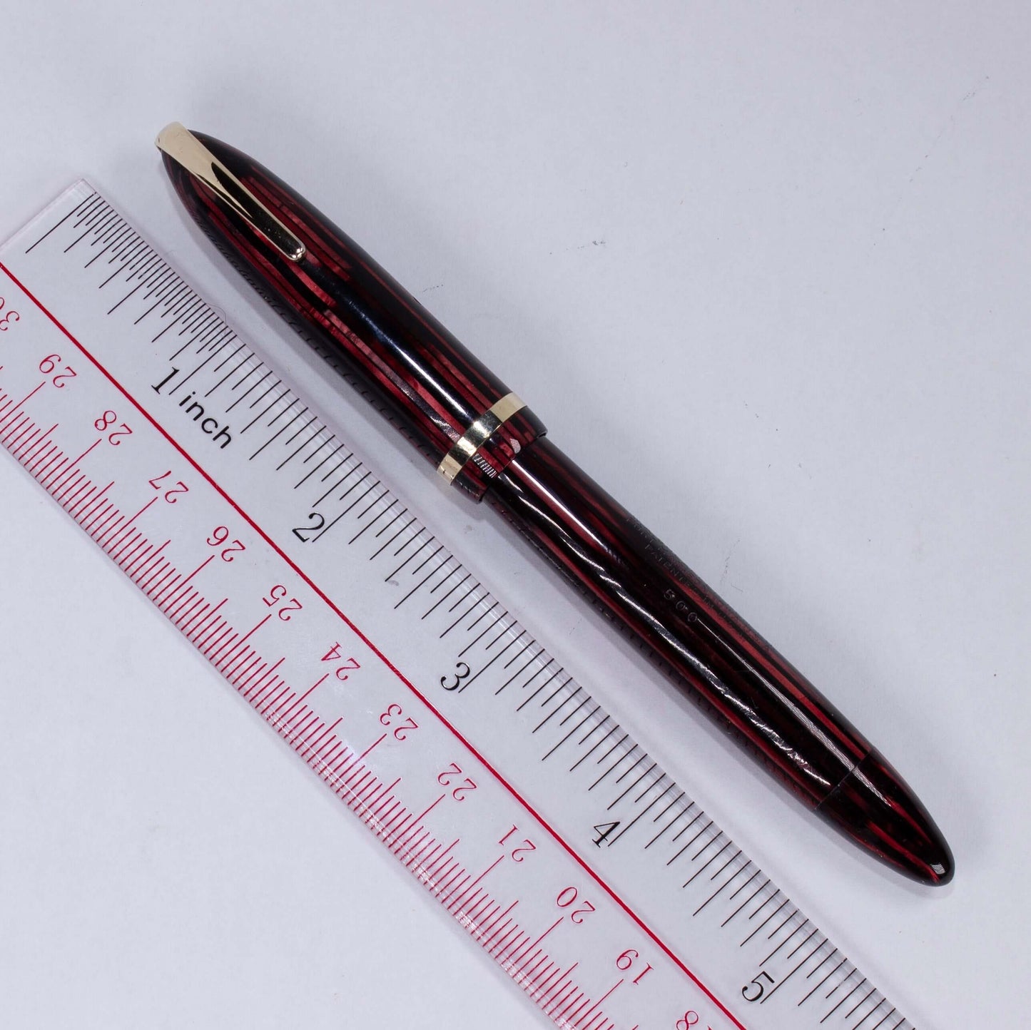 Sheaffer Balance Fountain Pen, Military Cap, Two-tone Feather Touch Fine 14K nib, Vacuum-Fil, Non-white Dot Ozark Pen Shop