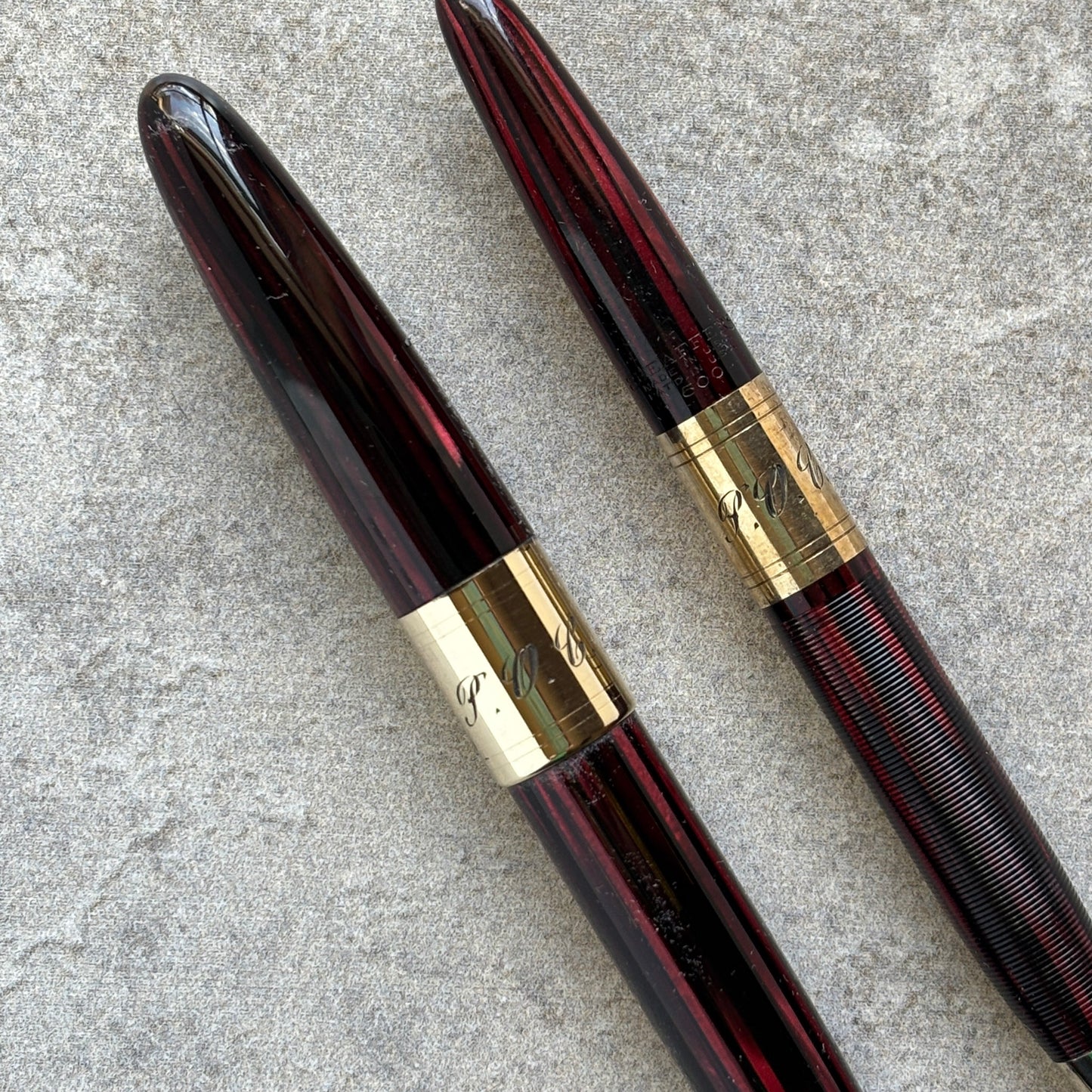 Sheaffer Valiant Pen/Pencil Set, Carmine Red with Gold-Filled Trim