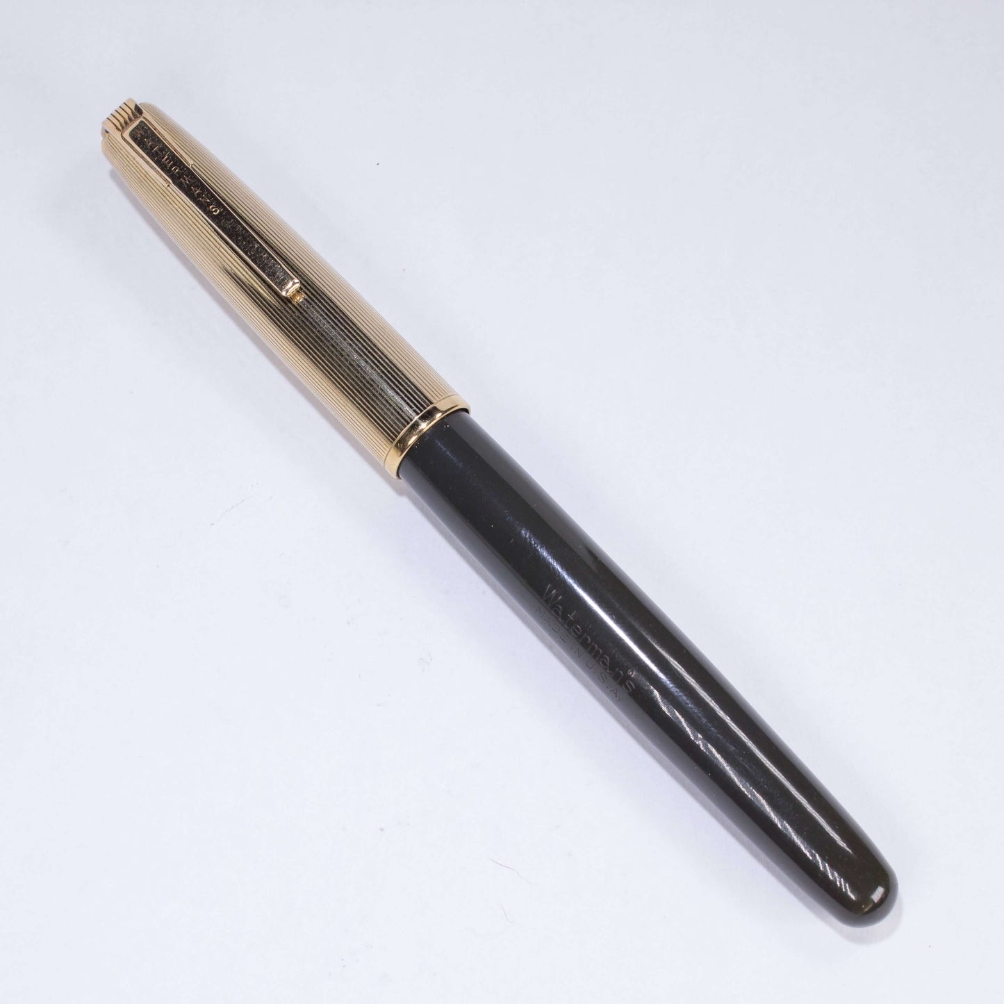 Waterman Corinth Vintage Fountain Pen, 14K Waterman Emblem, ridged, fine nib Ozark Pen Shop