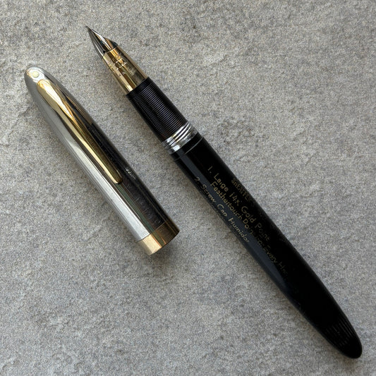 Sheaffer Sentinel Touch Down Fountain Pen, Black with Two-tone Cap
