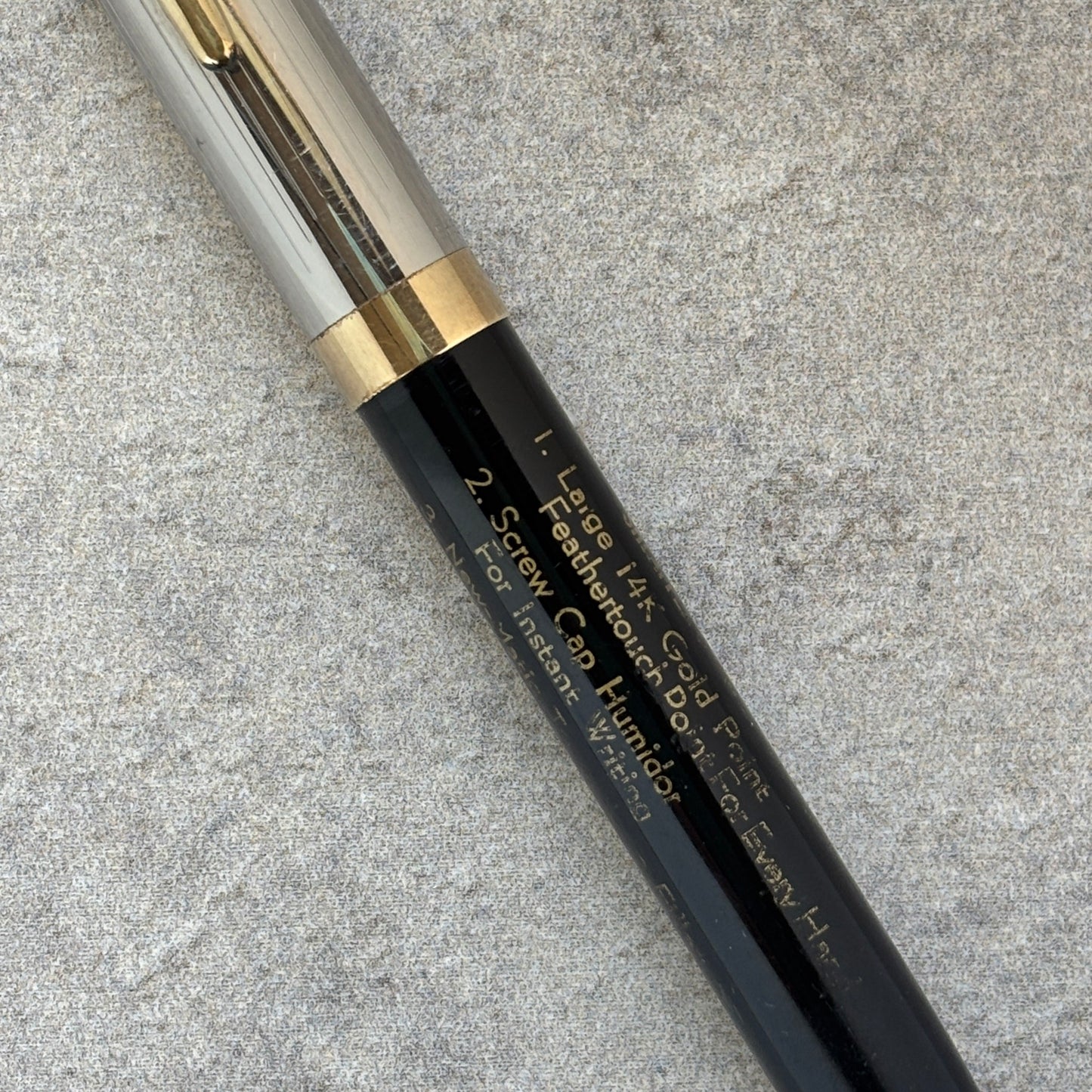 Sheaffer Sentinel Touch Down Fountain Pen, Black with Two-tone Cap