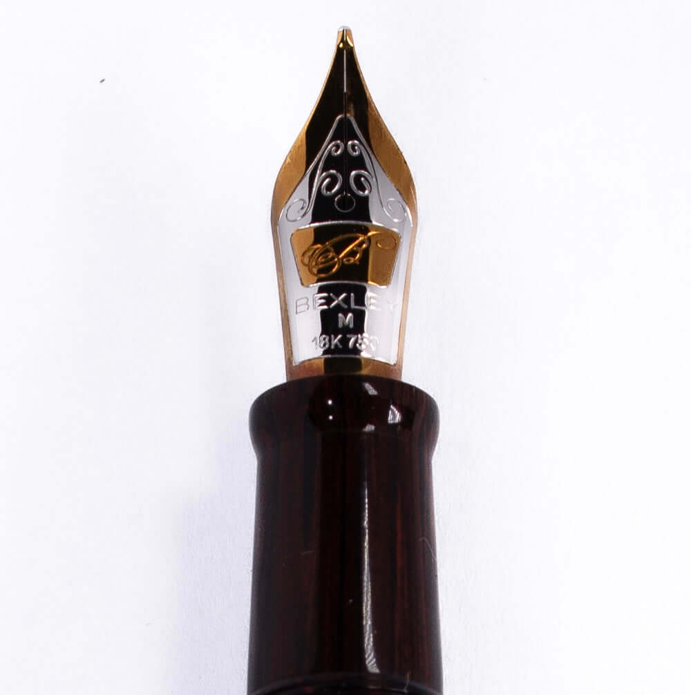 Bexley Jim Gaston Bulls and Bears Fountain Pen Set, Woodgrain Hard rubber Numbered Set, #22 of 100, 18K Gold Medium nibs  Ozark Pen Shop