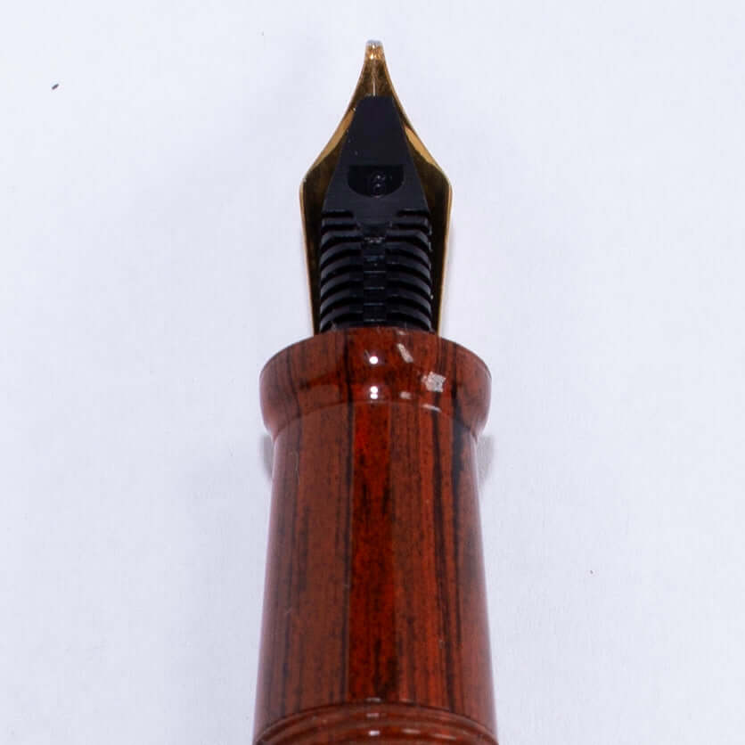 Bexley Jim Gaston Bulls and Bears Fountain Pen Set, Woodgrain Hard rubber Numbered Set, #22 of 100, 18K Gold Medium nibs  Ozark Pen Shop