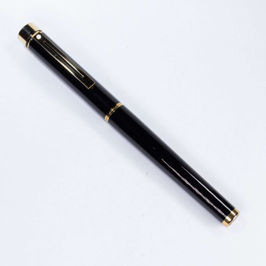 Sheaffer Targa Model 1022, Lacquer Black, Gold Electroplate Trim Ozark Pen Shop