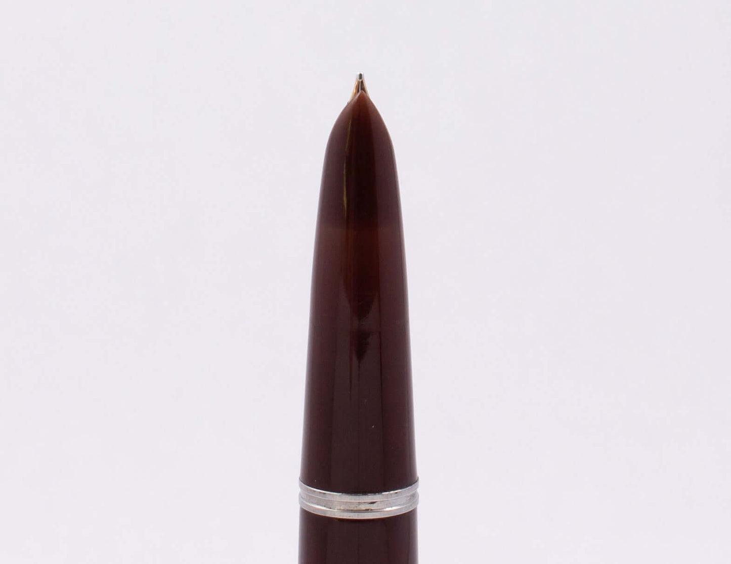 Parker 51 Demi Vacumatic, Cordovan Brown, Gold Filled Lined Cap, Fine 14K gold nib Parker 51 Fountain Pen Ozark Pen Shop
