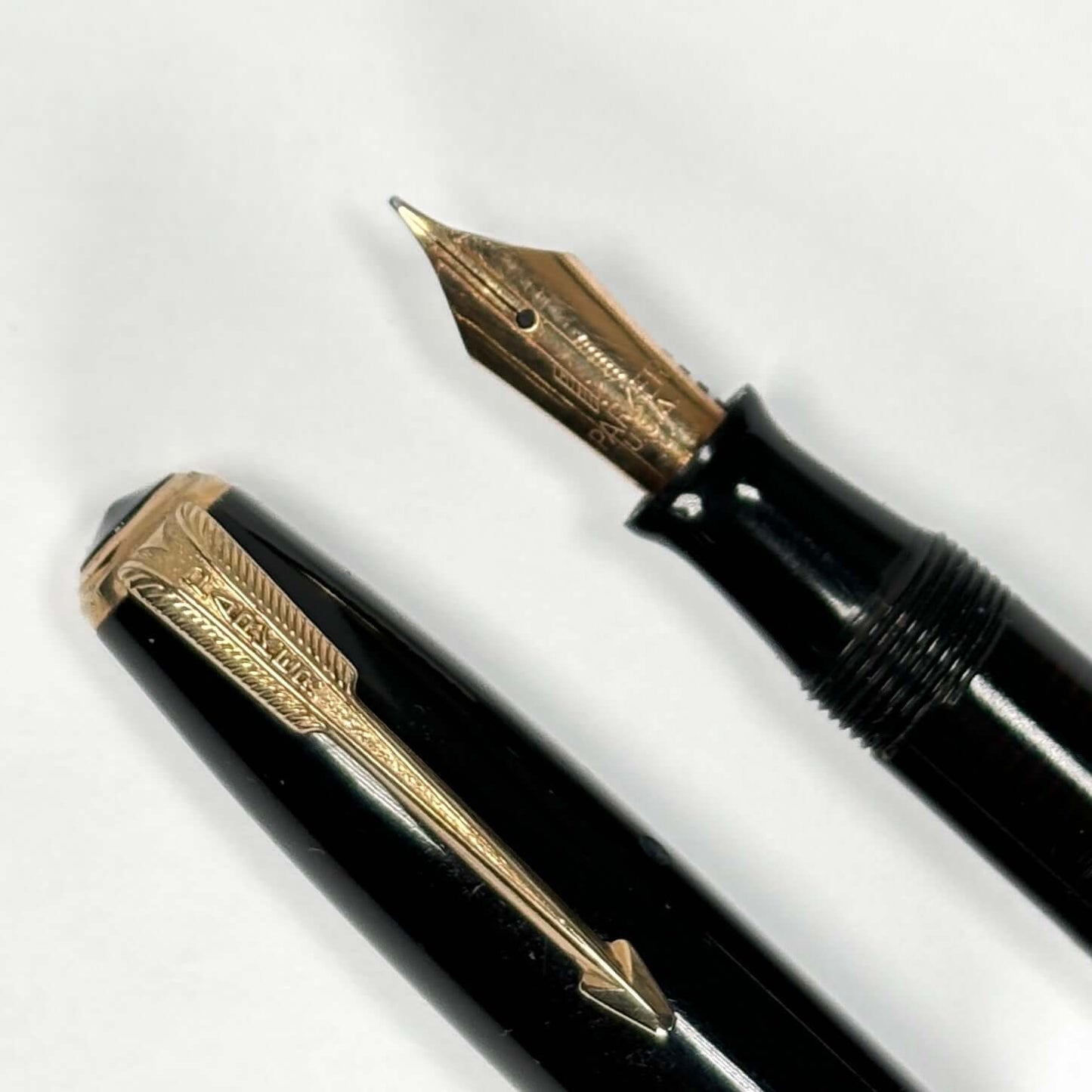 Black Parker Vacumatic Pen. Restored Vac-filler  Ozark Pen Shop