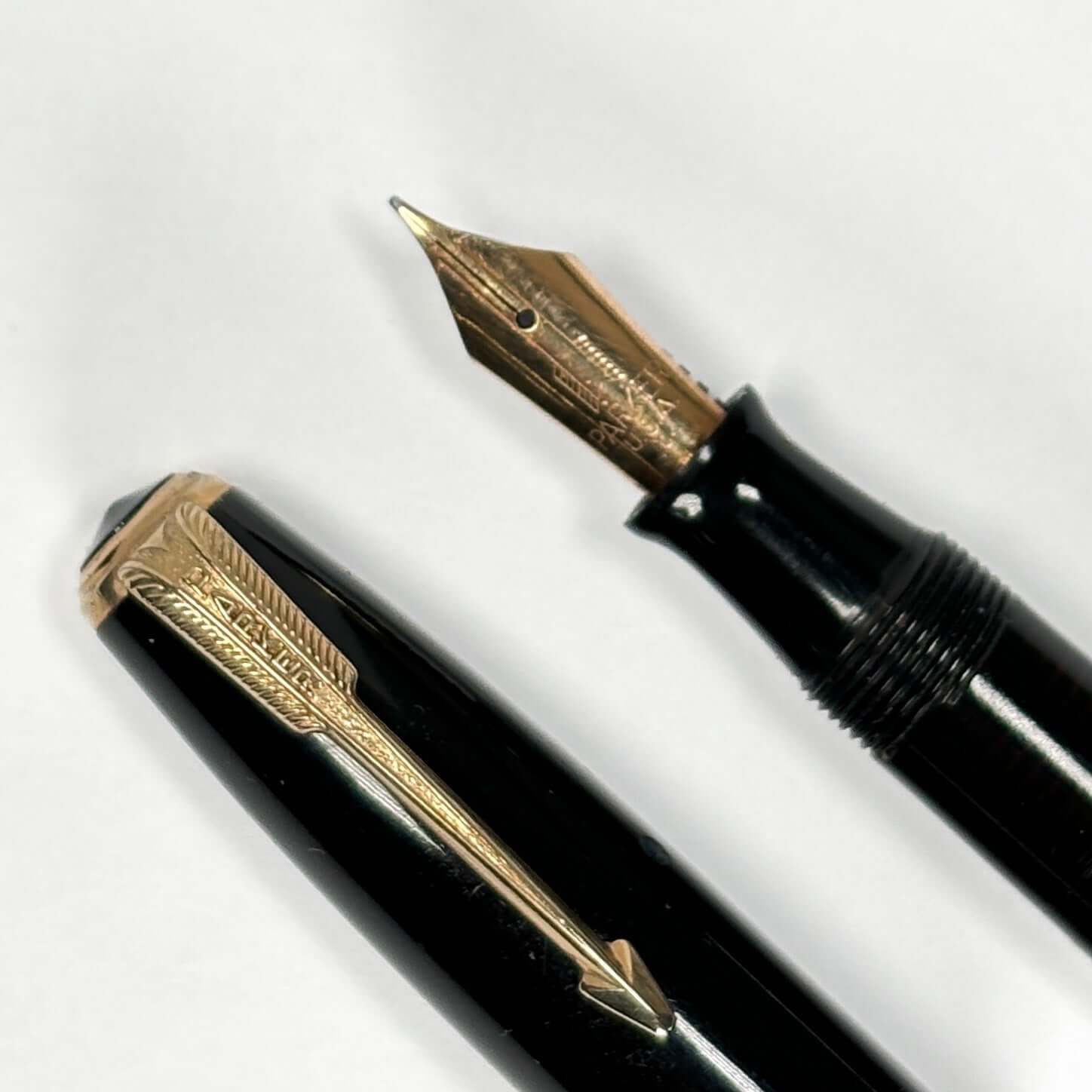 Black Parker Vacumatic Pen. Restored Vac-filler  Ozark Pen Shop