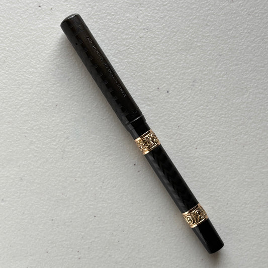 Waterman 14 Eyedropper, Black Chased Hard Rubber Fountain Pen