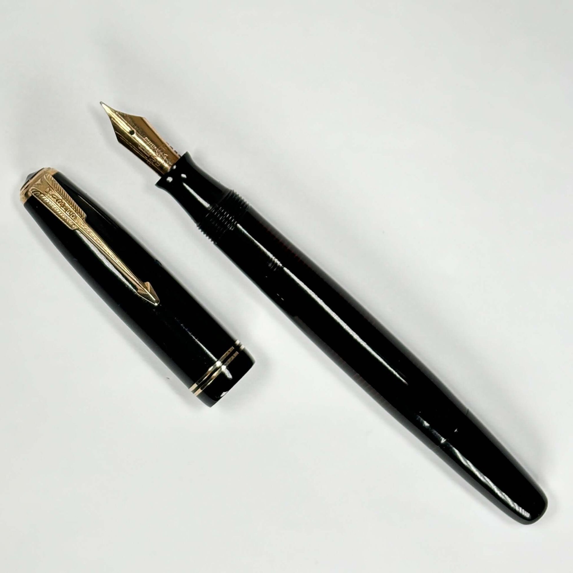 Black Parker Vacumatic Pen. Restored Vac-filler  Ozark Pen Shop
