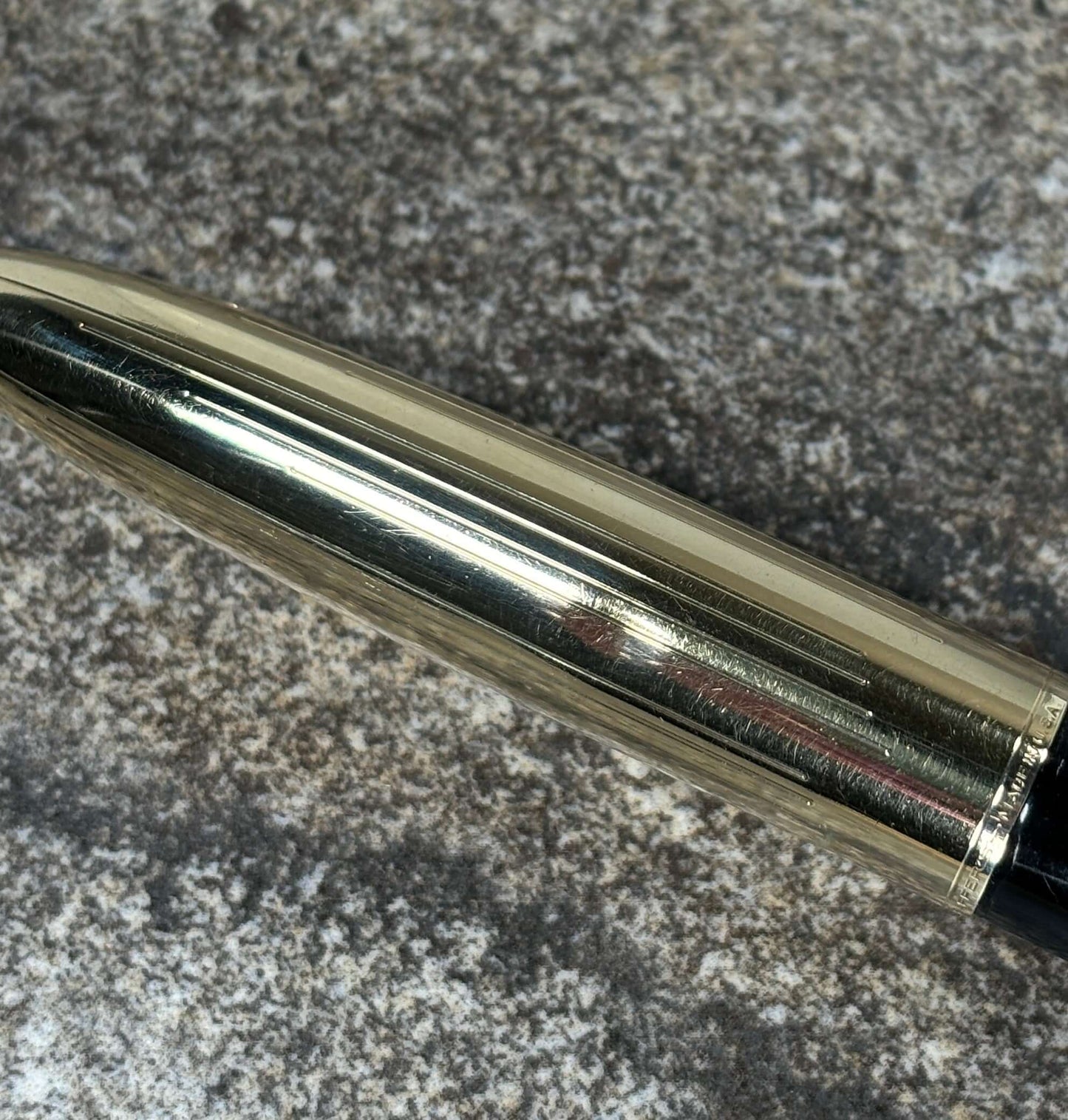 Sheaffer Crest Triumph, 14K Fine nib, Black with Gold Filled Cap Ozark Pen Shop