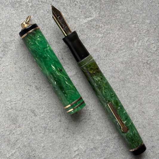 Wahl Eversharp Fountain Pen, Jade Green, Ring top, Lever Filler