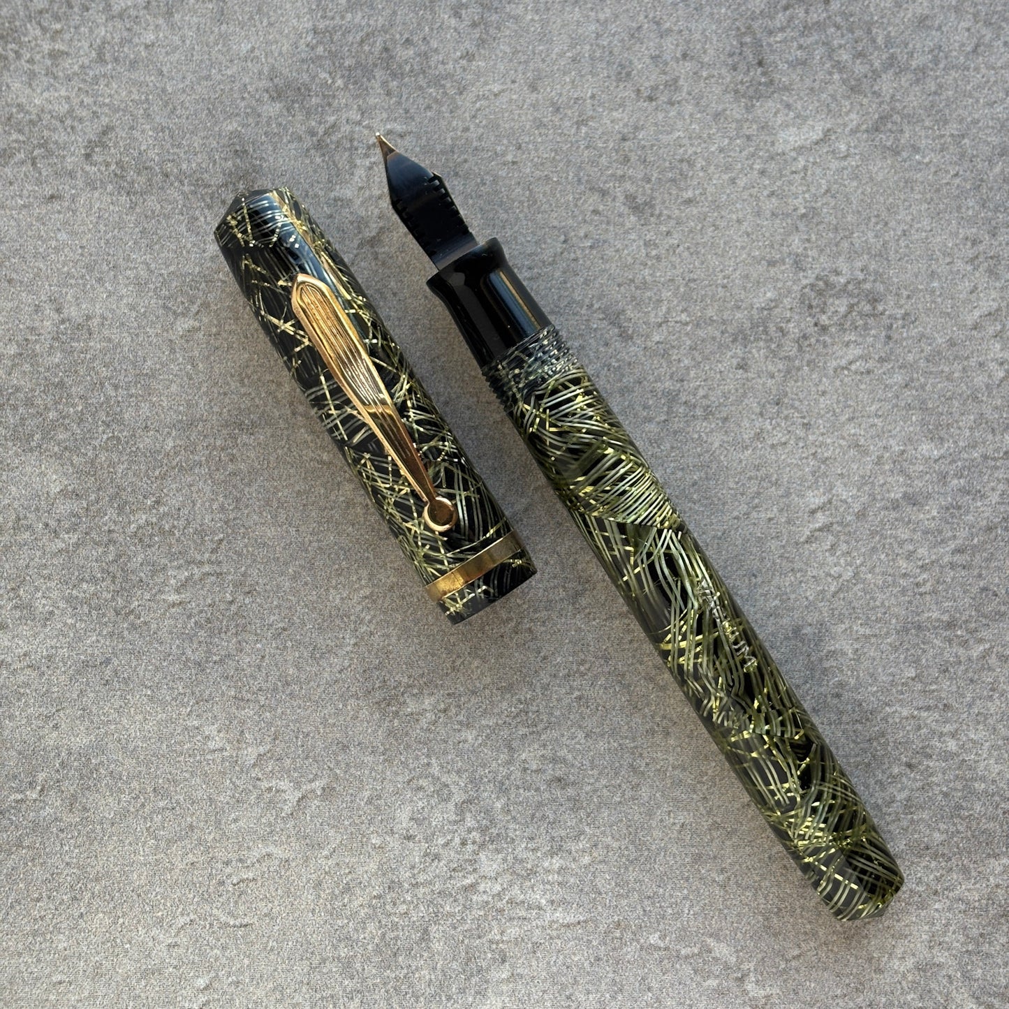 Sheaffer Sub Brand "Vacuum"; Restored ever filler, Green Lahn