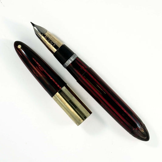 Sheaffer Triumph Tuckaway or "Tucky" Carmine Red with Gold-filled Trim, Medium nib Ozark Pen Shop