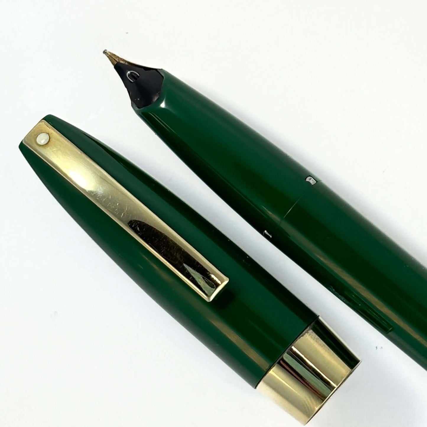 Sheaffer PFM III, Fully Restored, Green with 14K Inlaid Medium Nib Ozark Pen Shop
