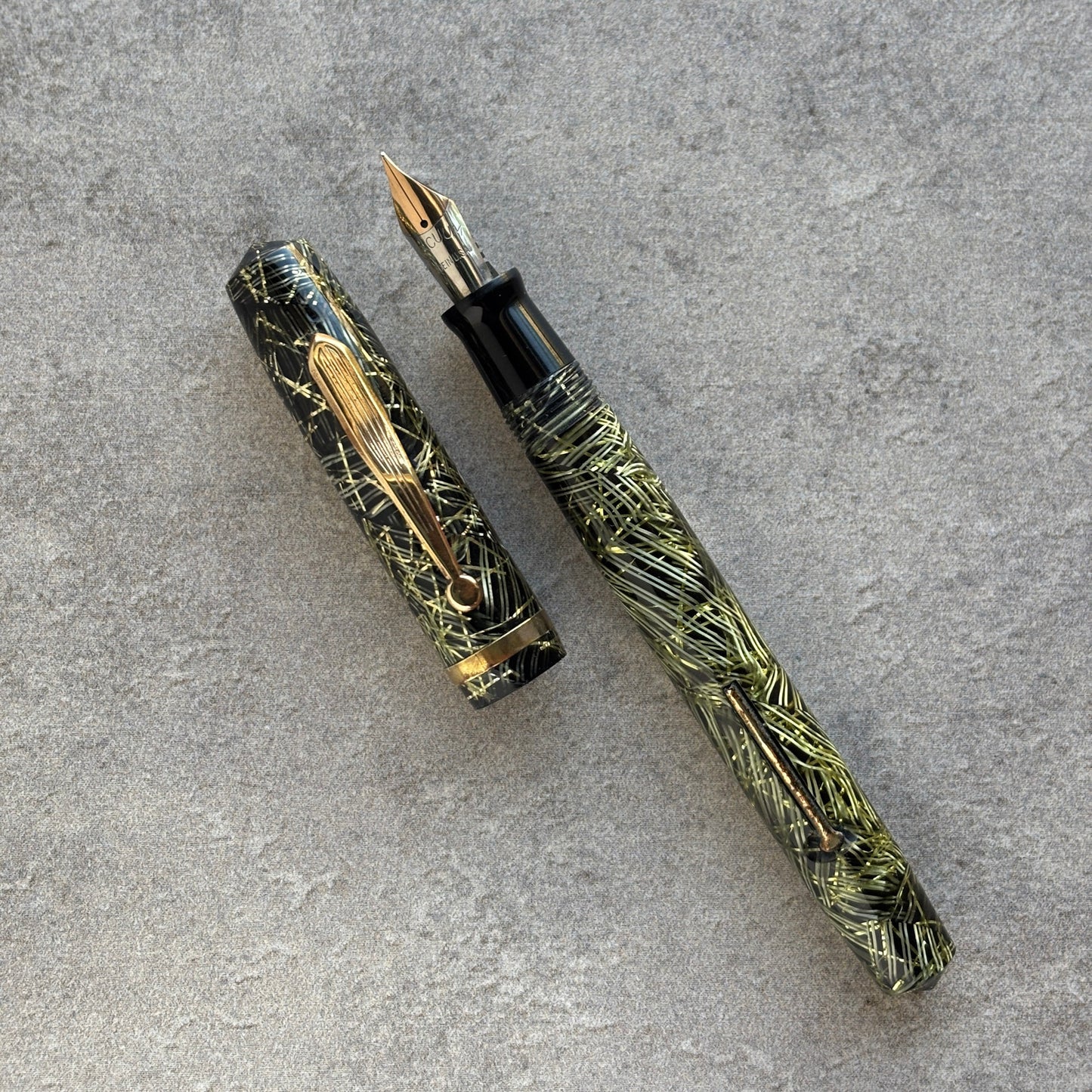 Sheaffer Sub Brand "Vacuum"; Restored ever filler, Green Lahn